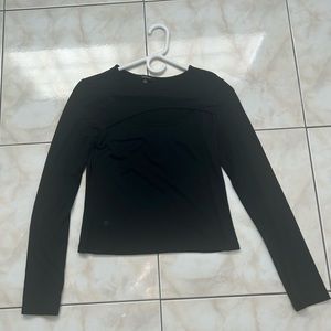 Black Cut Out Long Sleeve